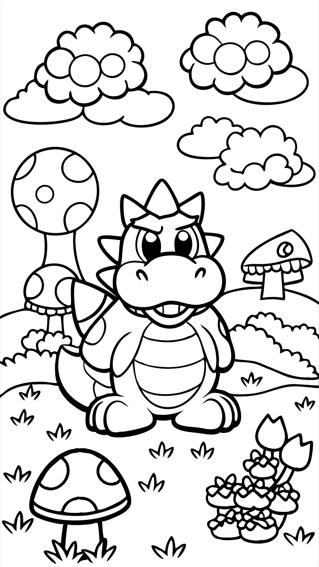 bowser jr coloring page